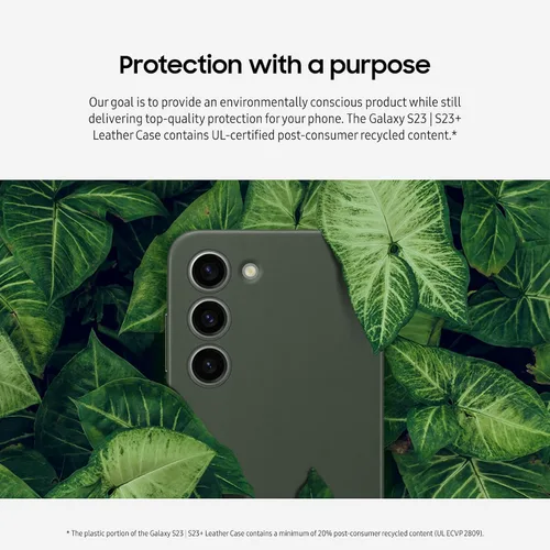 Vista 6 de SAMSUNG Funda de cuero para teléfono Galaxy S23+ Plus, funda protectora premium con protección delantera y trasera, agarre suave, versión