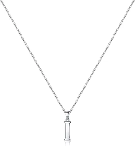 Vista 14 de Turandoss S925 Sterling Silver Initial Necklaces for Women, Dainty Hypoallergenic Letter Initial Pendant S925 Sterling Silver initial Necklace for