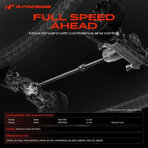 Vista 2 de A-Premium Conjunto del eje de transmisión del eje de transmisión trasero compatible con Mazda