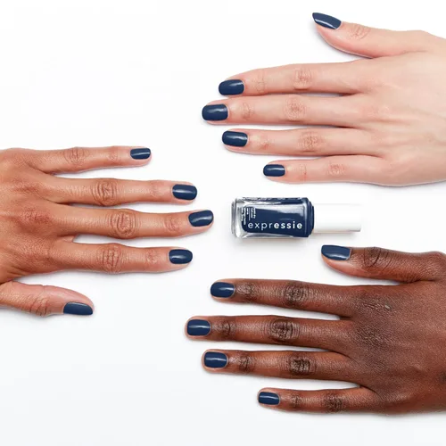 Vista 3 de essie Expressie - Esmalte de uñas de secado rápido, vegano, Power Moves, azul, Feel the Hype, 0.33 onzas líquidas