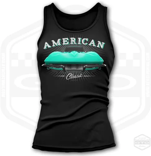 Vista 6 de Camiseta sin mangas para mujer 1967 Corvette American Muscle Car