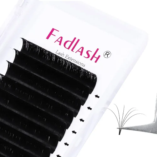 Vista 41 de Extensiones de Pestañas Rizo B Fácil Florecimiento Extensión de Pestañas Negro Mate Extensiones de Pestañas de Volumen Rápido Florecimiento Pestañas
