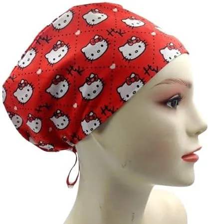 Vista 7 de Cute Kitty Euro Scrub - Gorra de trabajo ajustable para mujer