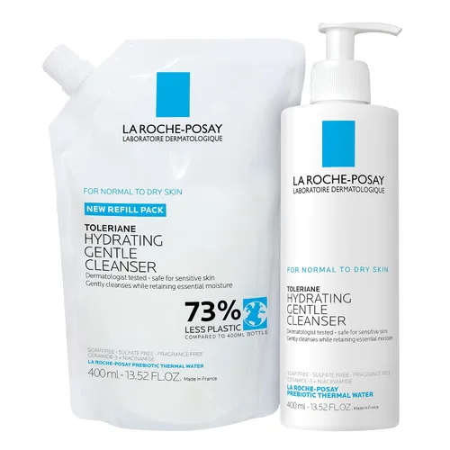 Vista 10 de La Roche-Posay Toleriane - Limpiador facial suave e hidratante, limpiador facial hidratante con niacinamida + ceramidas, lavado facial diario