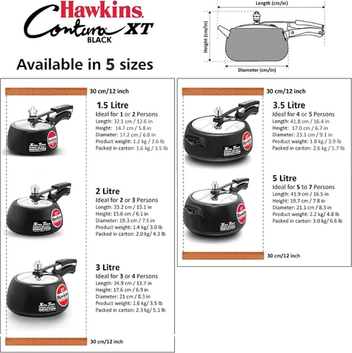 Vista 6 de Hawkins Contura XT - Olla de presión, Negro