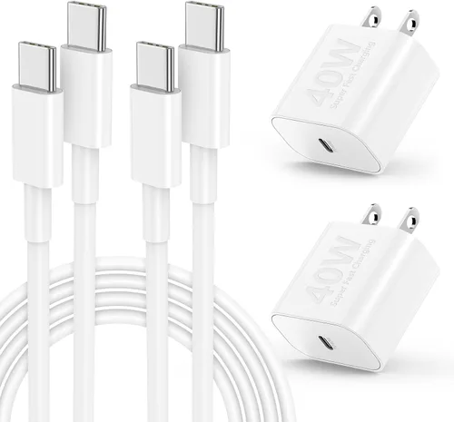 Vista 11 de Cargador rápido para iPhone 17 16 15 y cable tipo C a C de 10 pies de largo, bloque de carga USB C para Apple iPhone 17 Pro Max/17 Air/16 Pro/15