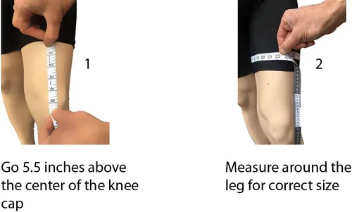 Vista 2 de Alpha Medical Rodillera de compresión con soporte antivuelco para deportes, artritis, dolor en las articulaciones, recuperación de lesiones y mucho