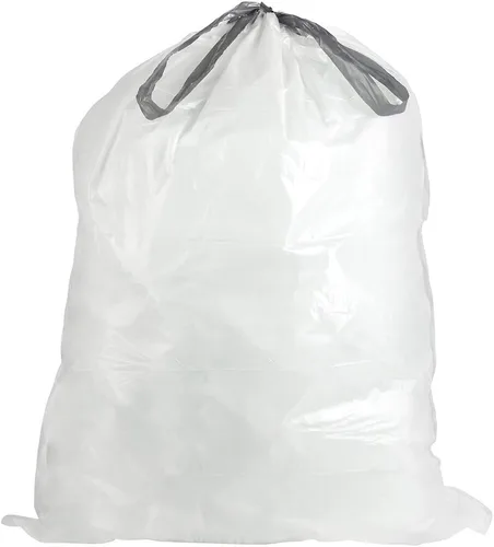 Vista 2 de Plasticplace Bolsas de basura de ajuste personalizado, compatibles con simplehuman Code N (50 unidades) forros de basura blancos con cordón de 12-13