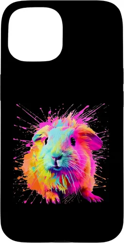 Vista 6 de Splash Paint Guinea Pig Furry Potato Lovers Case for iPhone 16