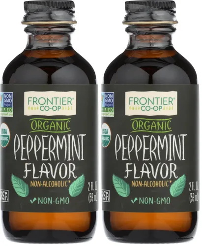 Vista 14 de Saborizante orgánico de menta de Frontier Co-op, frasco de vidrio de 2 onzas, sin alcohol, ideal para hornear, café y más