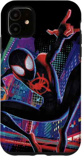 Vista 8 de Marvel Spider-Man Into The Spider-Verse Miles Morales City - Carcasa para iPhone 17