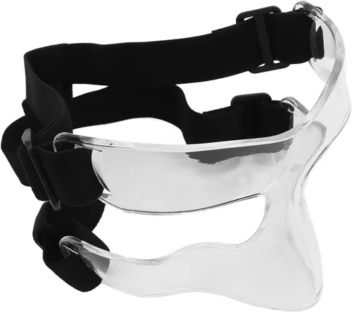 Vista 8 de Protector de nariz protector facial deportivo, protector facial de béisbol, fútbol, protección de nariz, material de policarbonato resistente