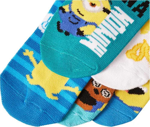 Vista 2 de Despicable Me Paquete de 5 calcetines invisibles para bebés y niñas Minions