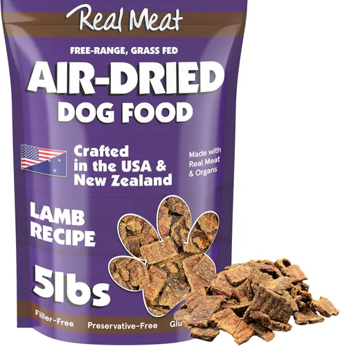 Vista 13 de TRMC Real Meat - Comida para perros secada al aire con cordero real - Cuatro bolsas de 5 libras de comida para perros de carne real sin granos