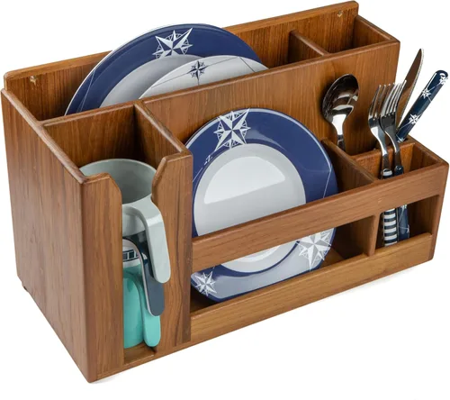 Vista 3 de Whitecap 62404 Soporte para platos de teca/taza/utensilios
