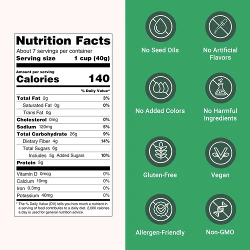 Vista 2 de Love Grown Power O's - Cereal de chocolate sin gluten con alto contenido de proteínas, vegano, certificado sin OMG, bajo en azúcar, alto en fibra