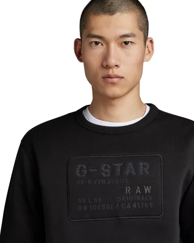 Vista 4 de G-STAR Sudadera de cuello redondo con estampado prémium para hombre