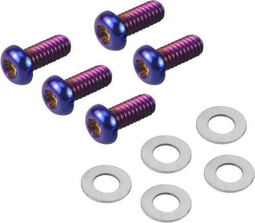 Vista 8 de NICECNC 5 tornillos de cubierta Derby de aleación de titanio azul compatibles con Harley Road Glide FLTRX 2015-2022, Heritage Softail Classic FLSTC