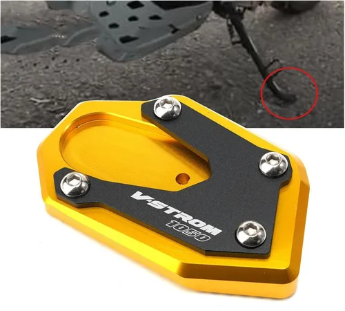 Vista 4 de Para Suzuki para V-Strom 1000 2014-2019 para Vstrom 1000XT para V-Strom 1050 Xt 2020 2021 2022 placa de soporte de pie soporte lateral placa de 1000