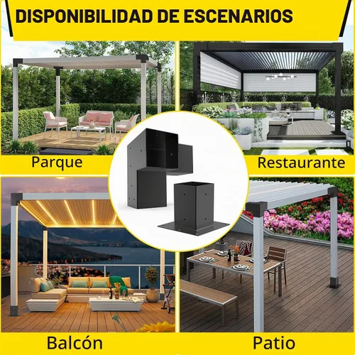 Vista 8 de [Usado] Soportes para Pérgola 4x4Woodworks Kit de Pérgola Modular Moderno para Exteriores Kit de Herrajes DIY Kit de Soporte de Madera Elevado