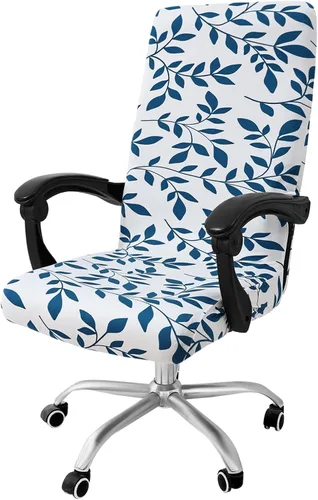 Vista 78 de Smiry fundas elásticas estampadas para silla de oficina de computadora, fundas universales para sillas giratorias de escritorio, extraíbles
