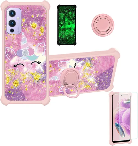Vista 15 de jioeuinly JSF-DJS - Funda compatible con Nothing Phone 2a con protector de pantalla de vidrio templado, policarbonato duro + silicona suave, soporte