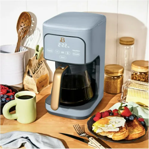 Vista 2 de Beautiful Cafetera de goteo programable de 12 tazas de Drew Barrymore (azul aciano)