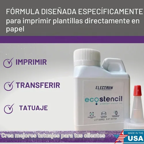 Vista 2 de Electrum Tinta de impresora Eco Stencils — Botella de 4 oz