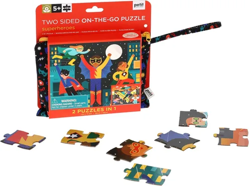 Vista 2 de Jigsaw Puz Superhéroes de 2 caras