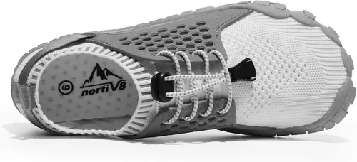 Vista 5 de NORTIV 8 Zapatos de agua de secado rápido para mujer, sensación de pies desnudos, para deportes acuáticos, para la playa o la piscina, para nadar