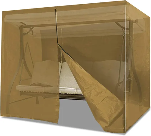 Vista 7 de BenefitUSA Cubierta de columpio de hamaca de 3 plazas para muebles de exterior Protector protector de porche (verde)