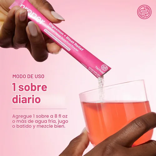 Vista 7 de Proper The Pinks - Bebida para aliviar la hinchazón, mezcla probiótica con enzimas prebióticas