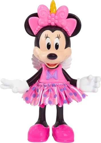 Vista 3 de Disney Junior Minnie Mouse Fabulous Fashion Doll Unicorn Fantasy, 14 piezas, juego de simulación, juguetes para niños de 3 años en adelante de Just