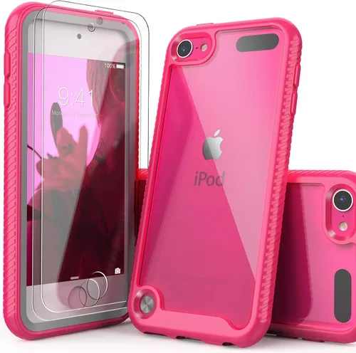 Vista 10 de Funda para iPod Touch 7ª generación, 2 en 1, a prueba de golpes, con 2 protectores de pantalla HD, protección híbrida resistente a los golpes