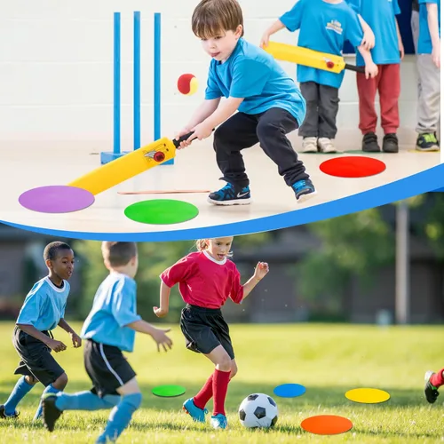 Vista 7 de Marcadores de puntos de 9 pulgadas, conos de campo plano, marcadores de agilidad de goma antideslizantes para fútbol, baloncesto, deportes