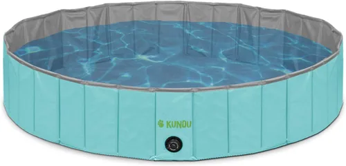 Vista 5 de KUNDU Redonda (32 pulgadas de diámetro x 8 pulgadas de profundidad) PVC resistente al aire libre para mascotas y niños piscina / bañera - portátil