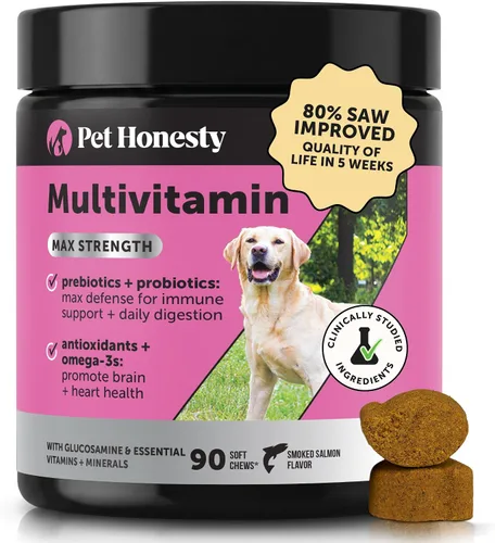 Vista 11 de Multivitaminas para perros mayores - Vitaminas y suplementos esenciales para perros - Glucosamina, probióticos, aceite de pescado Omega