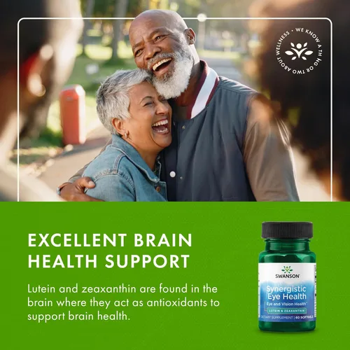 Vista 6 de Swanson Synergistic Eye Health - Suplemento de luteína y zeaxantina - 60 cápsulas blandas - Lutemax Luteína 20 mg y OmniXan Zeaxantina 2 mg