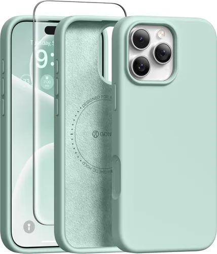 Vista 33 de GONEZ Funda magnética para iPhone 12 Case / 12 Pro Case, compatible con MagSafe, [protector de pantalla + protector de lente de cámara], funda