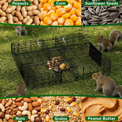 Vista 7 de PUVEL - Trampa para ardillas, jaula de animales vivos multicaptura