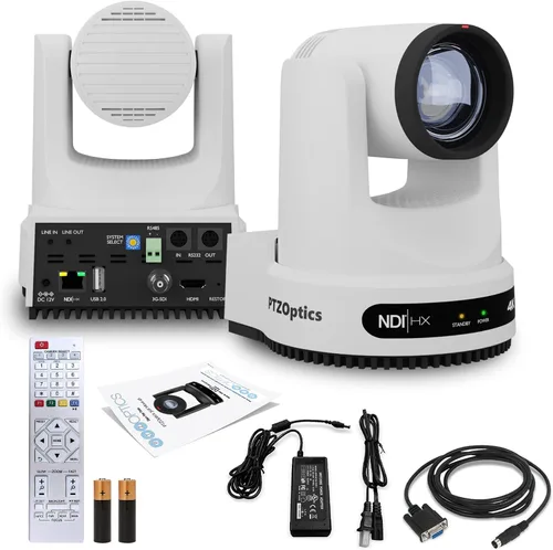 Vista 9 de PTZOptics Move 4K SDI/HDMI/USB/IP PTZ Cámara con zoom óptico 12x (gris) (PT12X-4K-GY-G3)