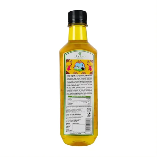 Vista 2 de Jivika Organics Aceite de cártamo prensado en frío 16.9 fl oz