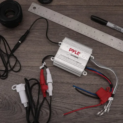 Vista 8 de Pyle Marine Amplifier, 400W 4 Channel Audio Amplifier with RCA Input
