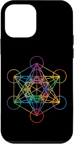 Vista 16 de iPhone 16 Geometría Sagrada Metatrón Cubo Chakra con Funda Geométrica