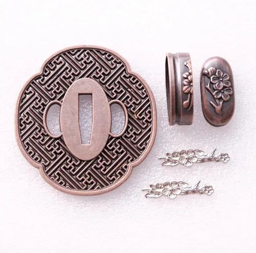 Vista 37 de Espada samurái japonesa KOSHIRAE – TSUBA FUCHI KASHIRA MENUKI 68-100