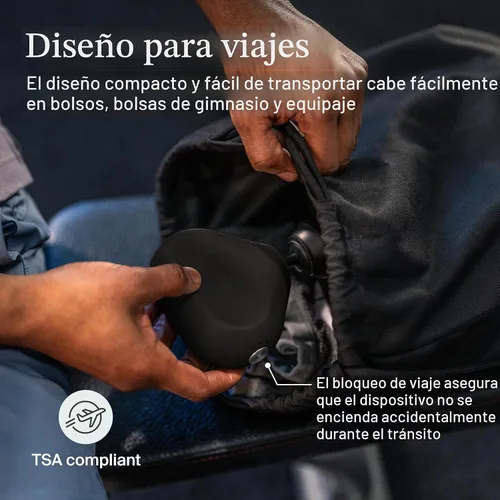 Vista 4 de TheraGun Mini (3ª generación) de Therabody - Pistola de masaje ultraportátil y esencial de viaje para un alivio rápido y eficaz del dolor