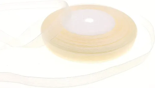 Vista 7 de Dxeud Cinta de organza transparente (negro, 1/2" x 50 yardas)