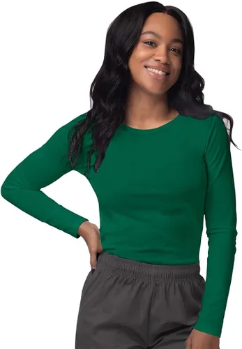 Vista 42 de Sivvan Women's Long-Sleeve Comfort Underscrub Tee, Scrubs Undershirts Aguamarina (Aquamarine)
