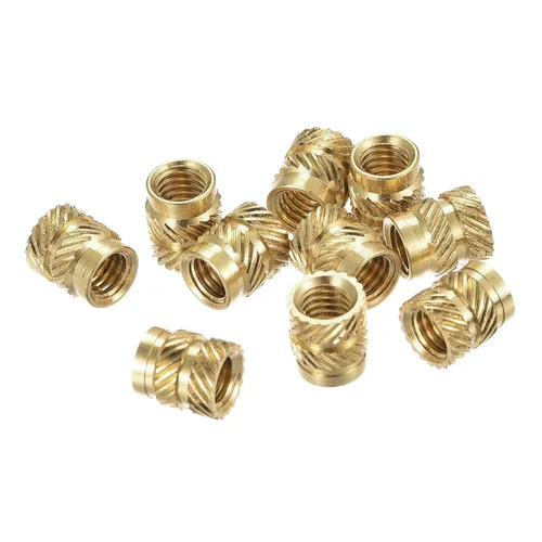 Vista 26 de uxcell Tuercas de inserción moleteadas, 80 piezas M2 x 3 mm L x 3.5 mm DI 3D Impresión de tuercas de latón Tuercas de rosca hembra Insertos de latón