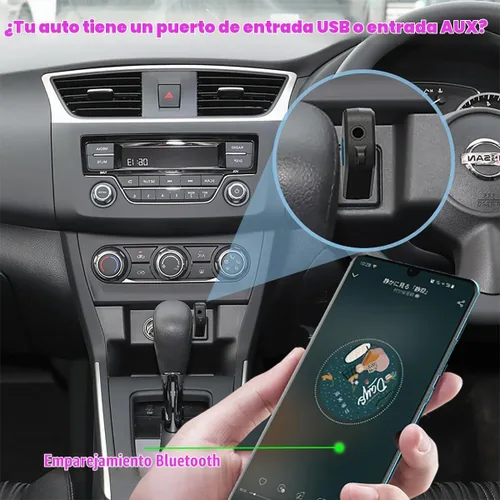 Vista 4 de Receptor Bluetooth USB, adaptador de audio inalámbrico Bluetooth 5.3 de 0.138 in, kit de música para el hogar, sistema de sonido estéreo